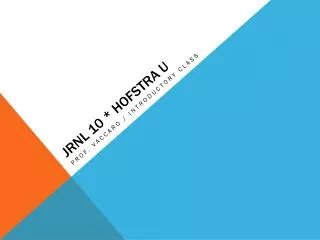 JRNL 10 * hOFSTRA u