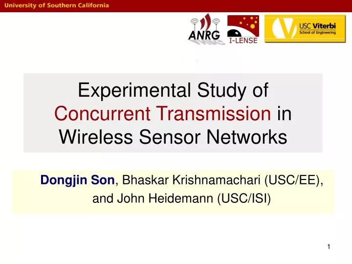 experimental study of concurrent transmission in wireless sensor networks