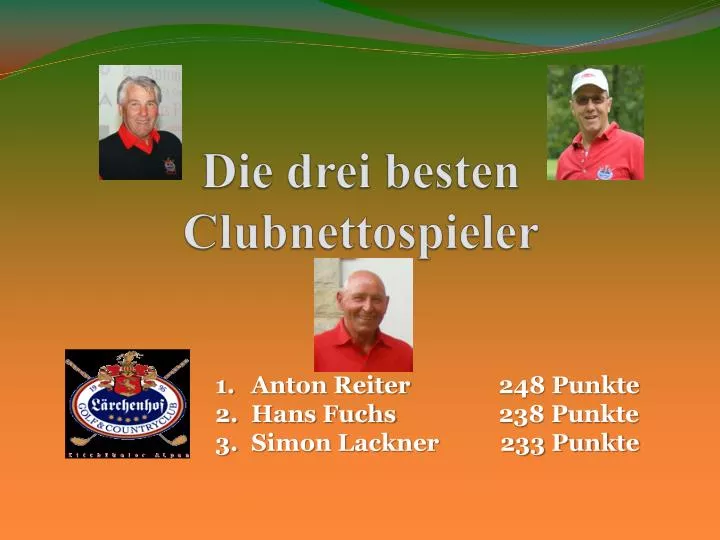 die drei besten clubnettospieler