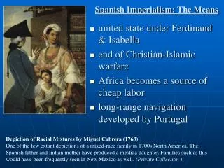 Depiction of Racial Mixtures by Miguel Cabrera (1763)