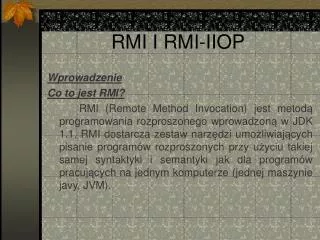 rmi i rmi iiop