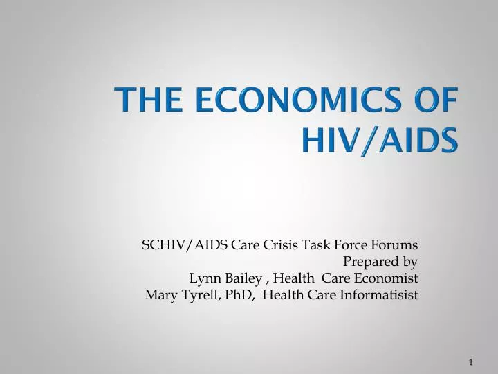 the economics of hiv aids