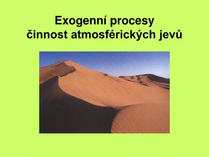 exogenn procesy innost atmosf rick ch jev