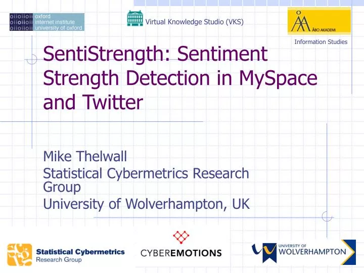 sentistrength sentiment strength detection in myspace and twitter