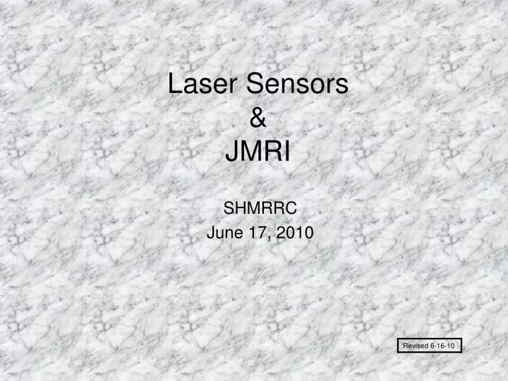 laser sensors jmri