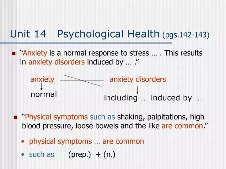 unit 14 psychological health pgs 142 143
