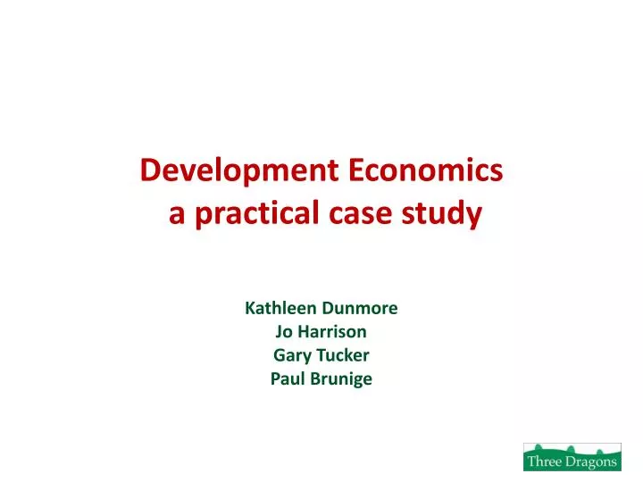 development economics a practical case study