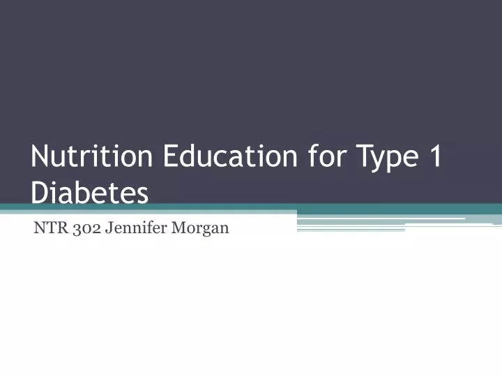 nutrition education for type 1 diabetes