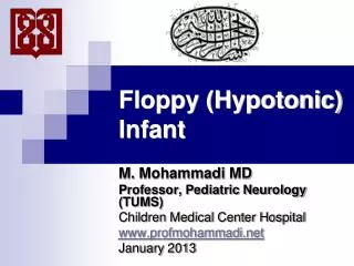 Floppy (Hypotonic) Infant