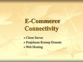 e commerce connectivity