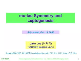 mu-tau Symmetry and Leptogenesis