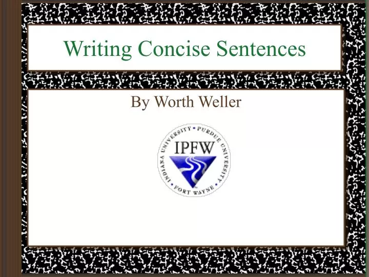 writing concise sentences