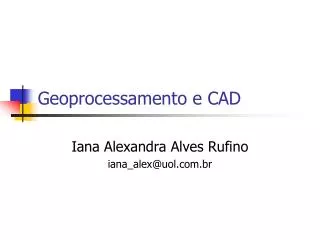 geoprocessamento e cad