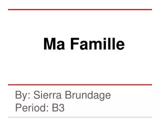 ma famille