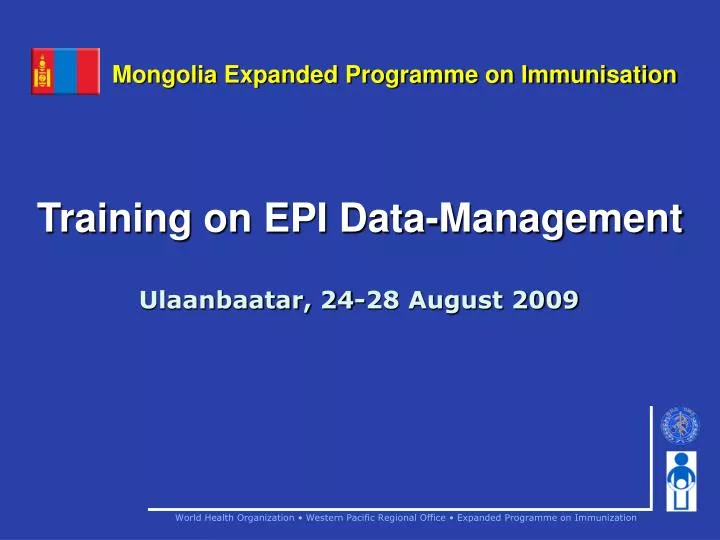 training on epi data management
