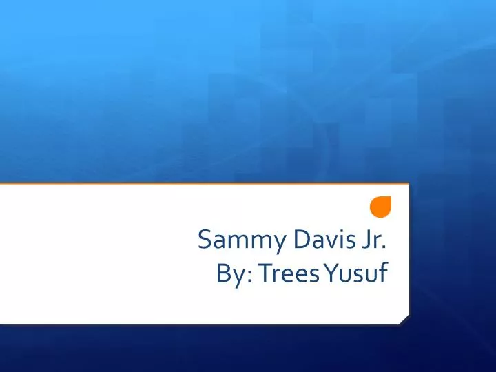 sammy davis jr by trees yusuf