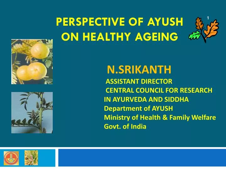 perspective of ayush on healthy ageing
