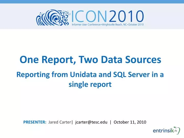 one report two data sources