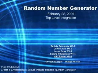 Random Number Generator