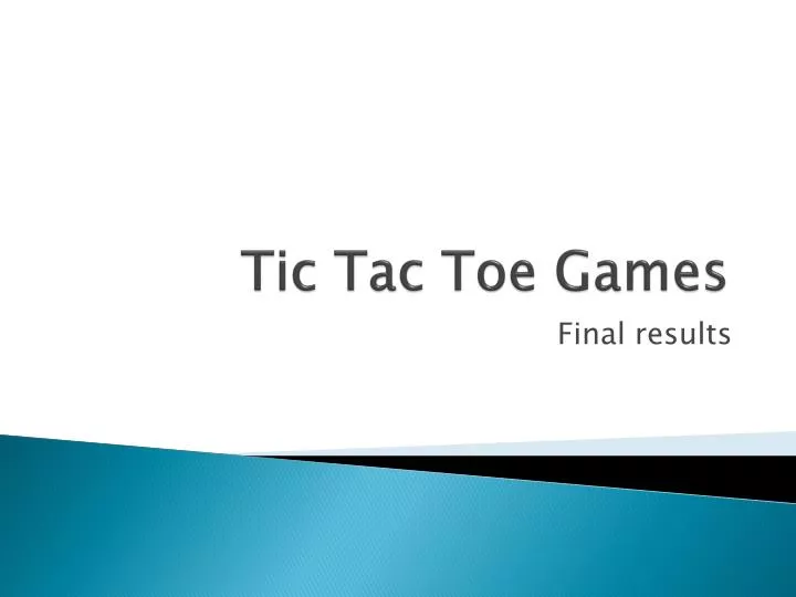 tic tac toe games