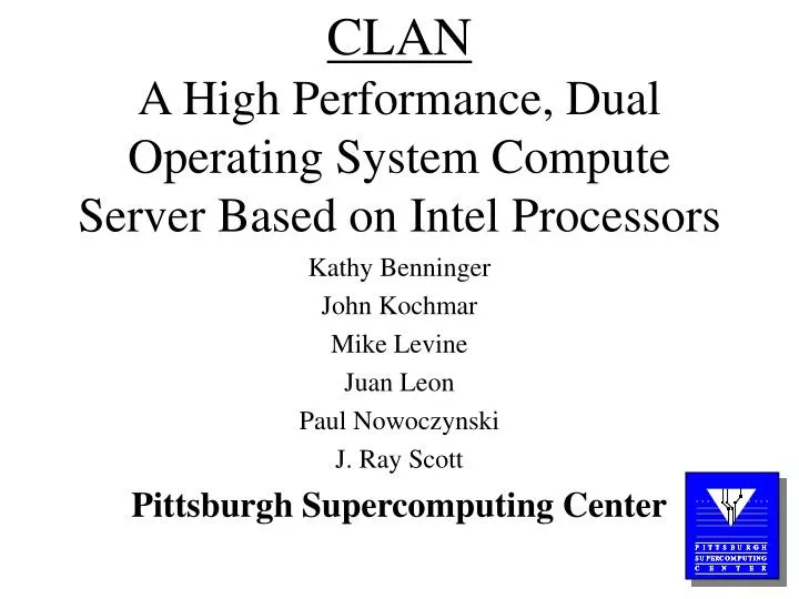 clan a high performance dual operating system compute server based on intel processors