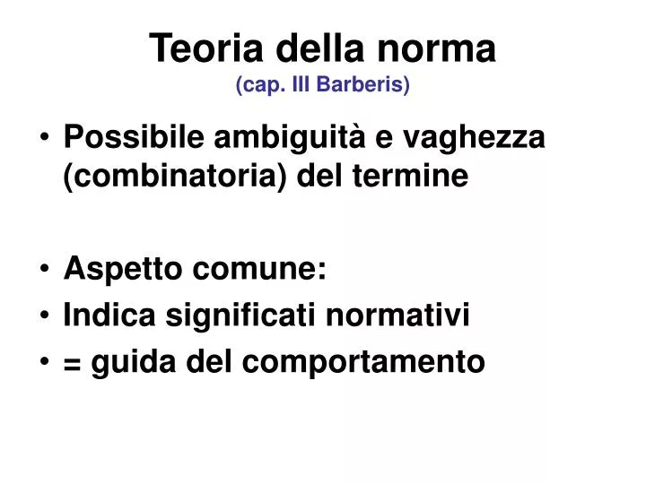 teoria della norma cap iii barberis