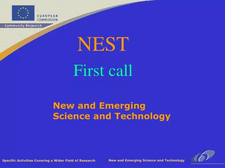 new and emerging science and technology