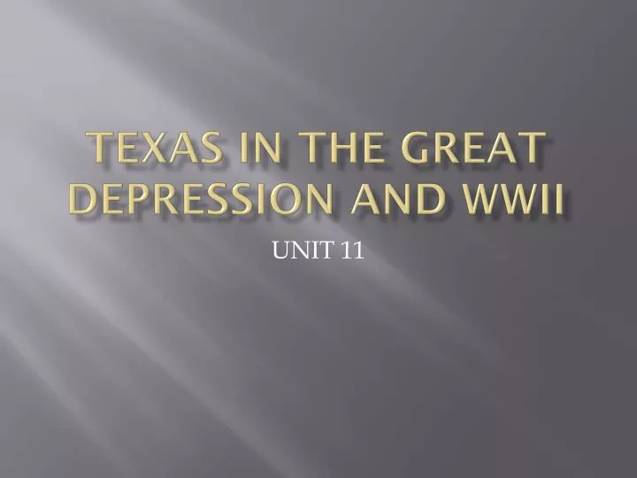 texas in the great depression and wwii