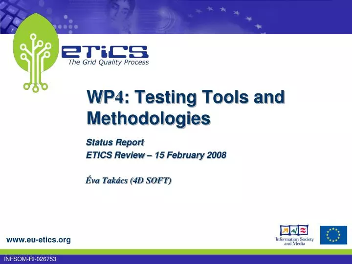 wp 4 testing tools and methodologies