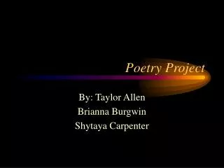 Poetry Project