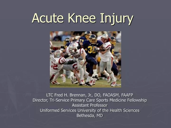 acute knee injury