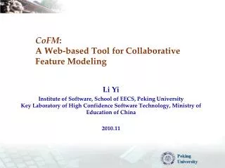 CoFM : A Web-based Tool for Collaborative Feature Modeling