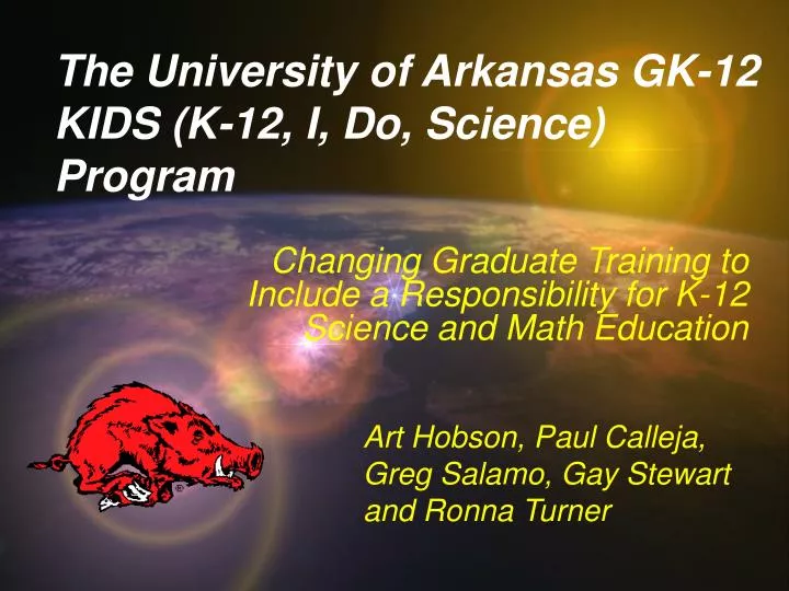 the university of arkansas gk 12 kids k 12 i do science program