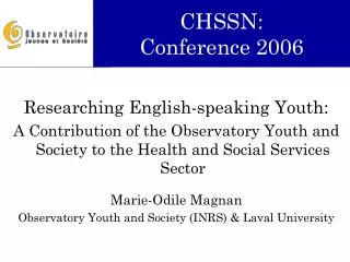 CHSSN: Conference 2006