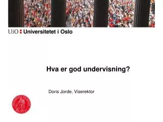 hva er god undervisning
