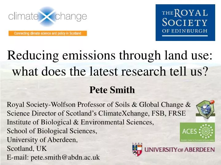 reducing emissions through land use what does the latest research tell us