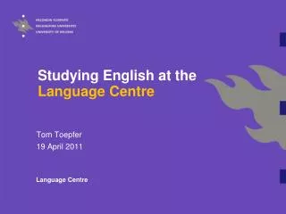Studying English at the Language Centre