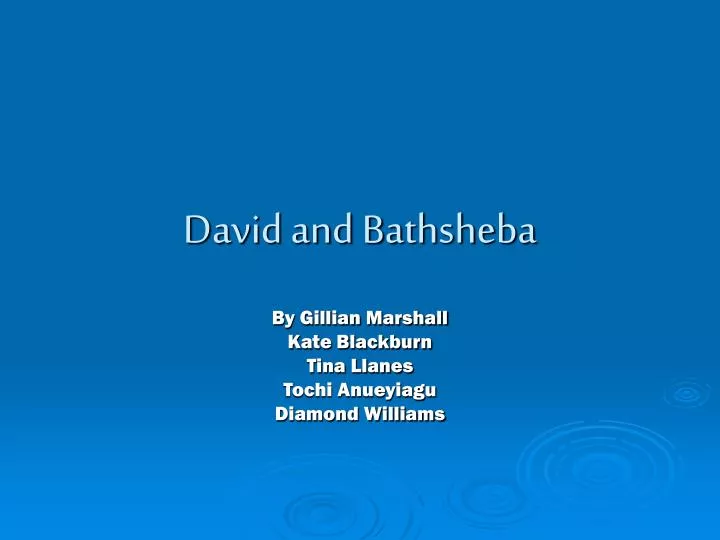 david and bathsheba