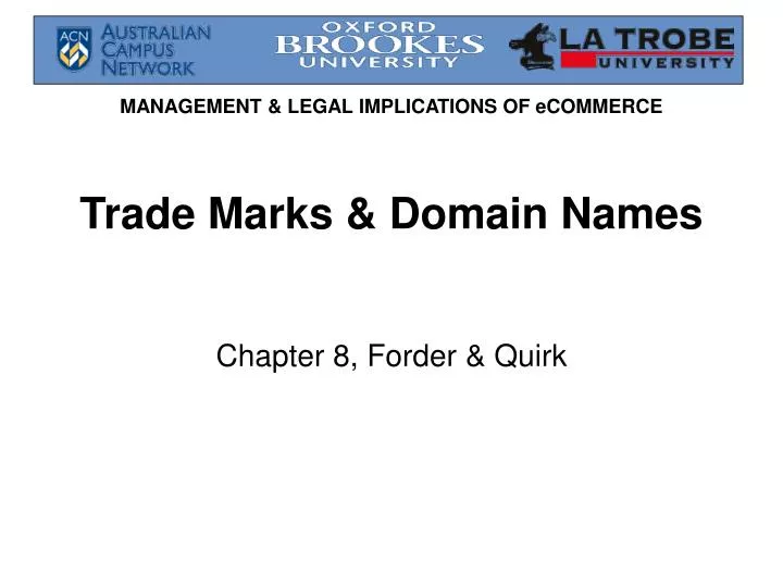 trade marks domain names