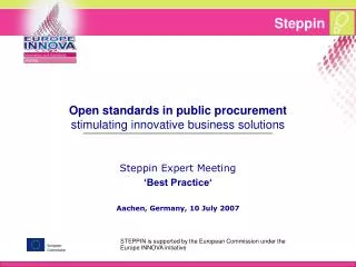 Open standards in public procurement stimulating innovative business solutions