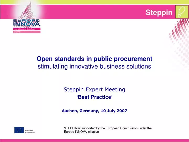 open standards in public procurement stimulating innovative business solutions
