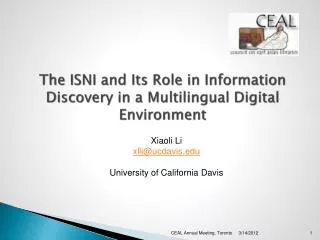 The ISNI and Its Role in Information Discovery in a Multilingual Digital Environment