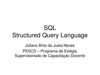 sql structured query language