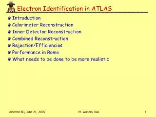 Electron Identification in ATLAS