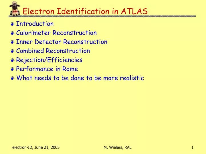 electron identification in atlas