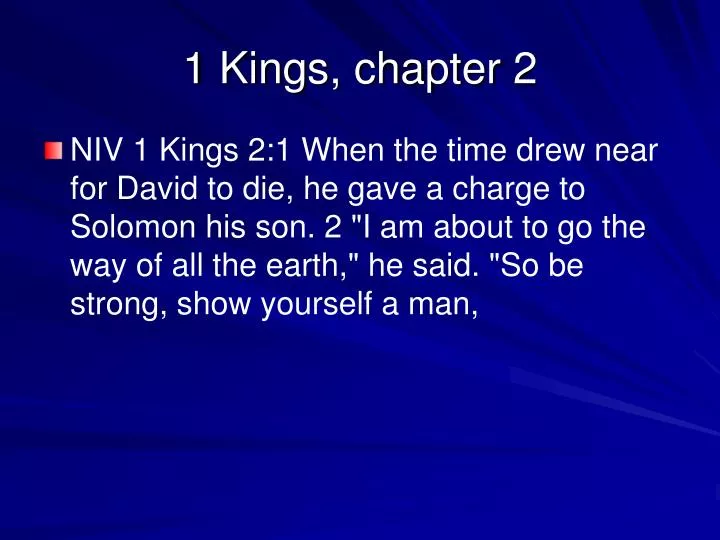 1 kings chapter 2