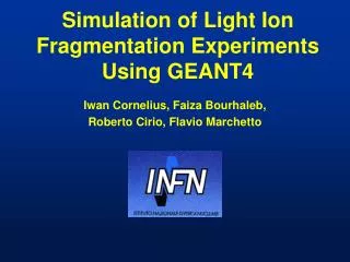 Simulation of Light Ion Fragmentation Experiments Using GEANT4
