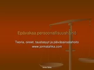 ep vakaa persoonallisuush iri