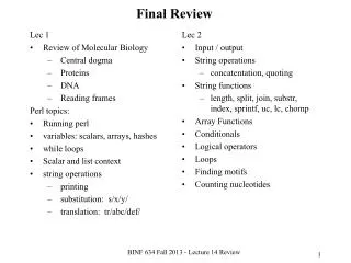 Final Review