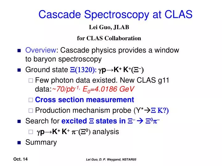 cascade spectroscopy at clas